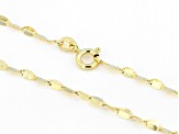 10k Yellow Gold 2mm Concave Oval Mirror Chain 20 Inch Necklace