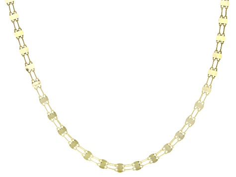10k Yellow Gold 3.5mm Double Mirror Link 20 Inch Chain - AU1932 | JTV.com