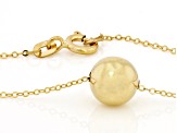 10k Yellow Gold Flat Rolo Link 18 Inch Adjustable Bead Necklace