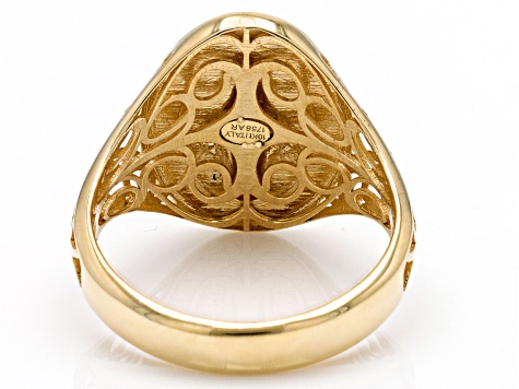 10k Yellow Gold Holy Mary Design Signet Ring