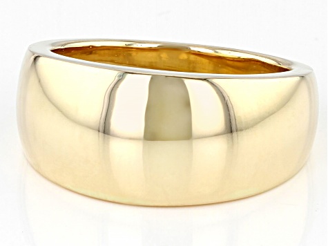 10k Yellow Gold Polished Tapered Dome Ring