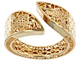14k Yellow Gold Floral Design Bypass Ring