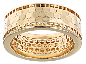 Picture of 14k Yellow Gold 8.3mm Mosaic Pattern Band Ring
