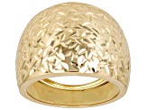 10k Yellow Gold Diamond-Cut Dome Ring