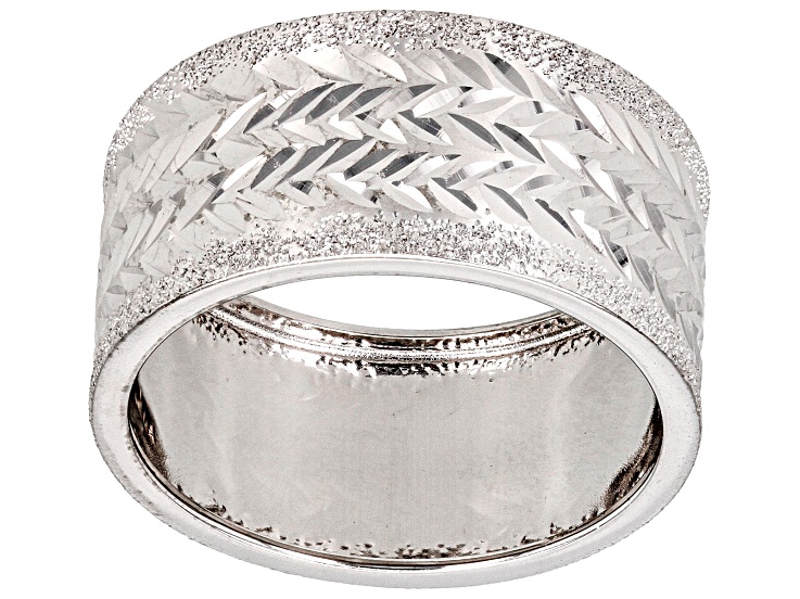 Retailer 10k Solid Gold Diamond Cut Textured Ring