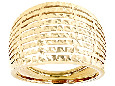 10k Yellow Gold Cut-Out Tapered Ring
