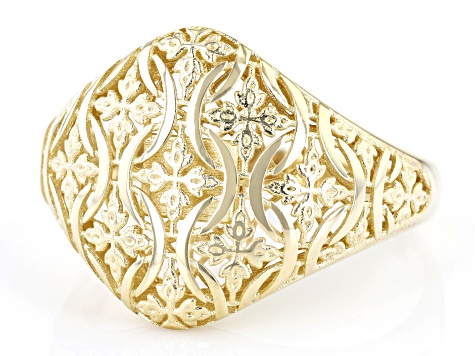 10k Yellow Gold Macramé Design Ring