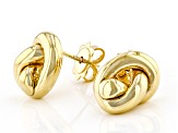 14k Yellow Gold Love Knot Stud Earrings