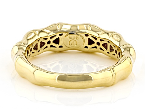 14k Yellow Gold Bamboo Style Ring