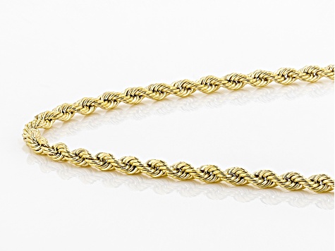10K Yellow Gold 2.05MM Silk Rope 18 Inch Chain
