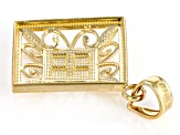 10k Yellow Gold & Rhodium Over 10k White Gold Diamond-Cut Filigree Pendant