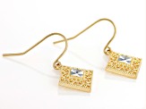 10k Yellow Gold & Rhodium Over 10k White Gold Diamond-Cut Filigree Earrings