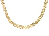 10k Yellow Gold 10mm Diamond-Cut Woven 19 Inch Chain