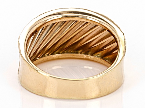 10k Yellow Gold Textured Band Ring