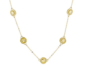 Picture of 10k Yellow Gold Disc Station 20 Inch Necklace