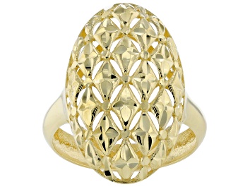 Picture of 10k Yellow Gold Oval Patterned Ring