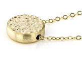 10k Yellow Gold Diamond-Cut Disc 18 Inch Necklace