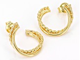 10k Yellow Gold 5/8" Twisted Hoop Earrings