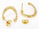 10k Yellow Gold 5/8" Twisted Hoop Earrings