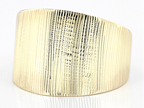 10k Yellow Gold Diamond-Cut Textured Graduated Band Ring