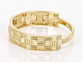 10k Yellow Gold Basket Weave Pattern Ring