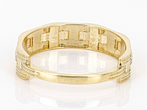 10k Yellow Gold Basket Weave Pattern Ring