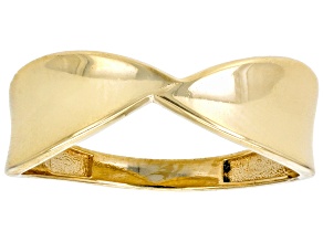 10k Yellow Gold X Design Ring