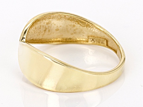 10k Yellow Gold X Design Ring