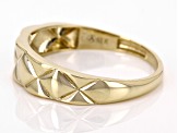 10k Yellow Gold Quilted Design Ring