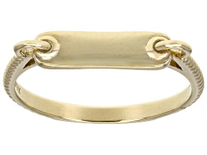 10k Yellow Gold ID Tag Ring