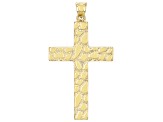 10k Yellow Gold Nugget Style Cross Pendant