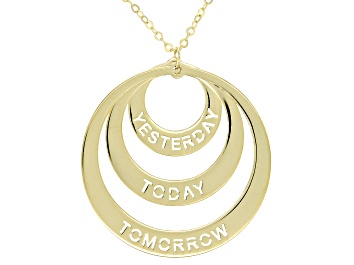 Picture of 10k Yellow Gold Rolo Link Longevity Graduated Circle 20 Inch Necklace