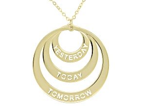 10k Yellow Gold Rolo Link Longevity Graduated Circle 20 Inch Necklace