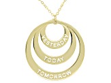 10k Yellow Gold Rolo Link Longevity Graduated Circle 20 Inch Necklace