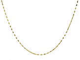 10k Yellow Gold 1.5mm Mirror Link Adjustable 24 Inch Chain