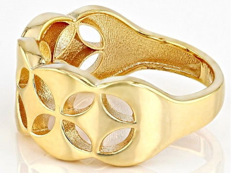 10k Yellow Gold Clover Cut-Out Band Ring