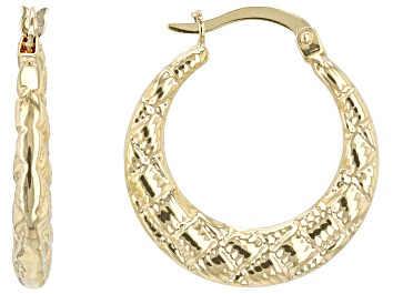 Clear Glass Hoop Earrings with Gold Filled Ear Wires — The Glass Studio