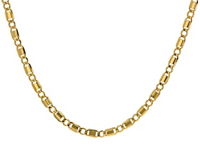 10k Yellow Gold 5.6mm 1+1 Link 20 Inch Necklace