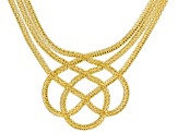 14k Yellow Gold Intertwined Woven Design 18 Inch Necklace