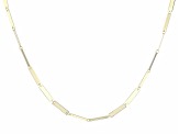 10k Yellow Gold Bar Link 18 Inch Necklace