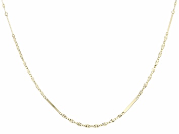 Picture of 10k Yellow Gold Bar Station Sunburst 20 Inch Necklace