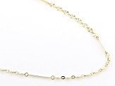 10k Yellow Gold Bar Station Sunburst 20 Inch Necklace