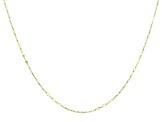 10k Yellow Gold Solid Valentino Station 18 Inch Necklace