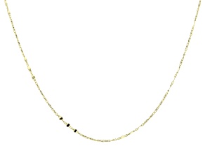 10k Yellow Gold Solid Valentino Station 20 Inch Necklace