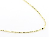 10k Yellow Gold Solid Valentino Station 20 Inch Necklace