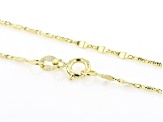 10k Yellow Gold Solid Valentino Station 20 Inch Necklace