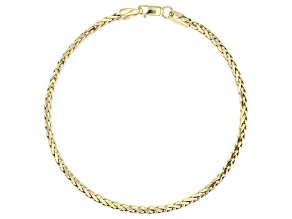 10k Yellow Gold Diamond-Cut Wheat Link Bracelet