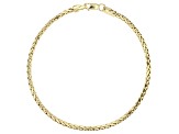 10k Yellow Gold Diamond-Cut Wheat Link Bracelet