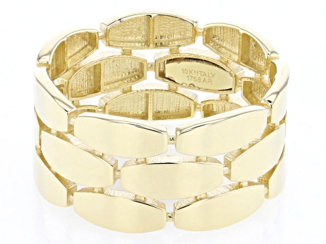 10k Yellow Gold Cobblestone Design Band Ring