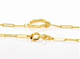 10k Yellow Gold 1.9mm Paperclip 20 Inch Chain With Hinged Circle Closure